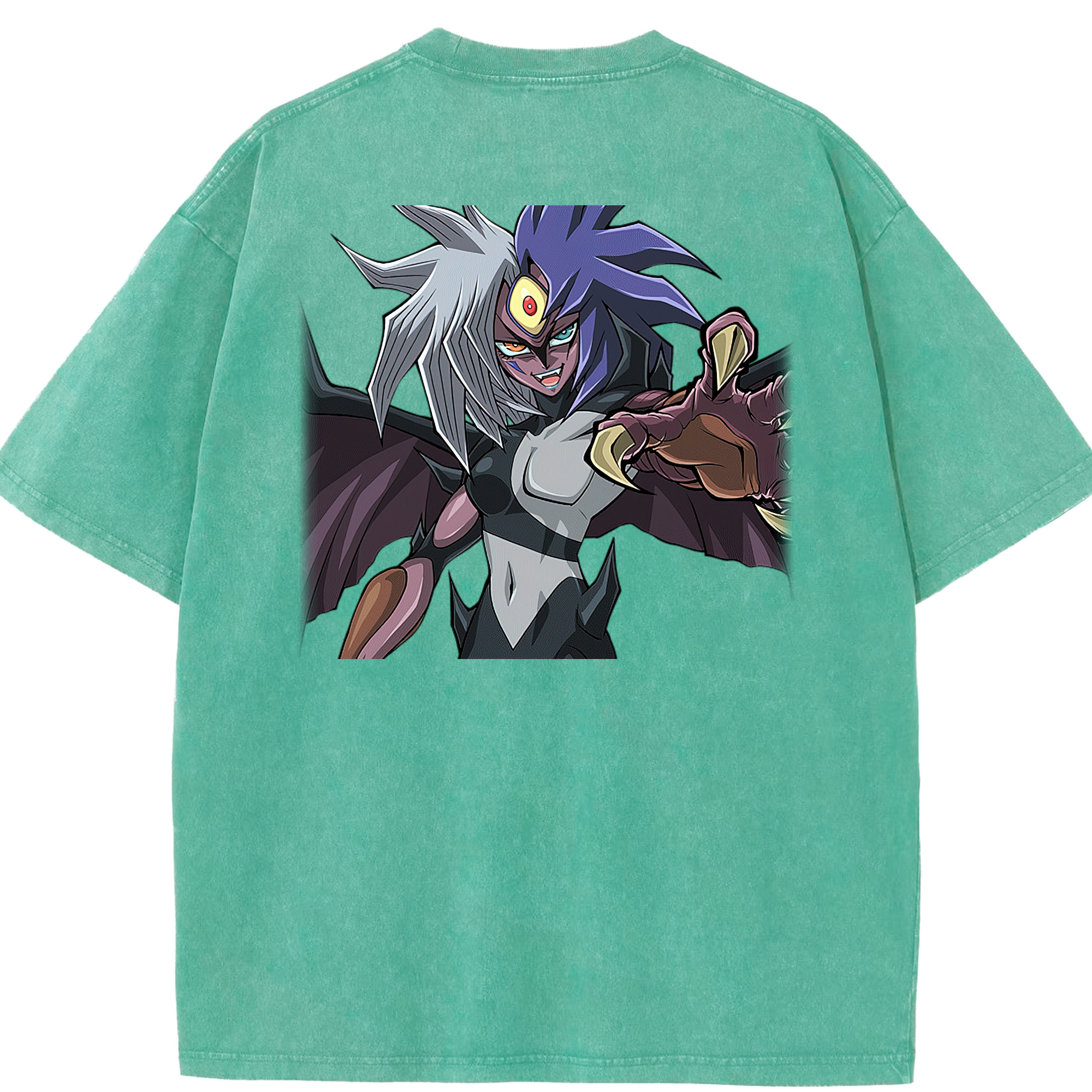 （画像用） 遊☆戯☆王 Yu-Gi-Oh! 綿100% ヴィンテージ風 半袖Tシャツ（背面プリント）